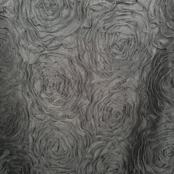 J Crew Dress Womens 2 Black Silk Lined Textured Tulle Shift Floral Romantic Goth - Picture 7 of 13